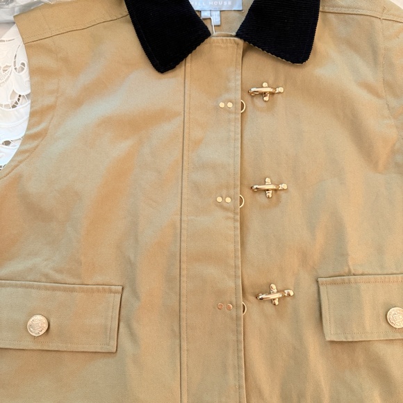 Hill House The Clarisse Jacket in Khaki Canvas - Picture 2 of 8